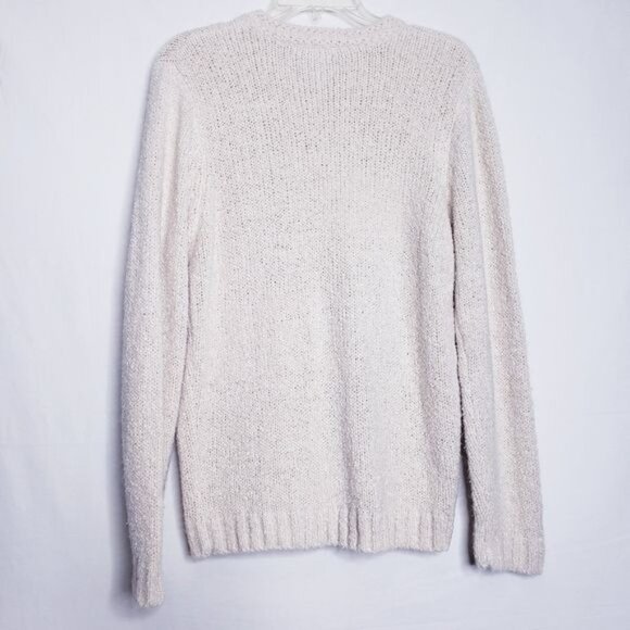 Vintage Tan Oatmeal Knit Button Front Soft Cardigan Sweater Women's Size Medium - Picture 5 of 7